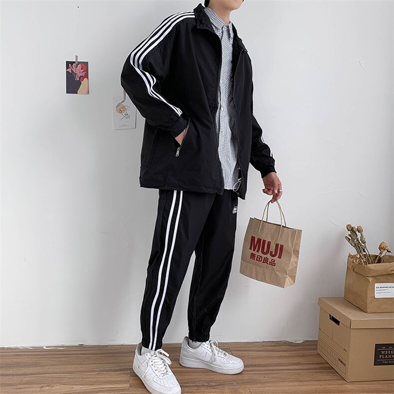 ins潮牌宽松运动休闲套装春秋新款韩版帅气百搭两件套W527-P68,男装夹克,星座512-2