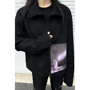 网络图现货  美式复古夹克高级设计拼接长袖cleanfit外套J690-P65图片