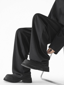 男休闲西裤男裤子宽松大码潮男垂感直筒裤K8554-P40【特价】图片