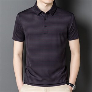 夏季新款男士翻领短袖t恤中年有领男装上衣服休闲POLO衫图片