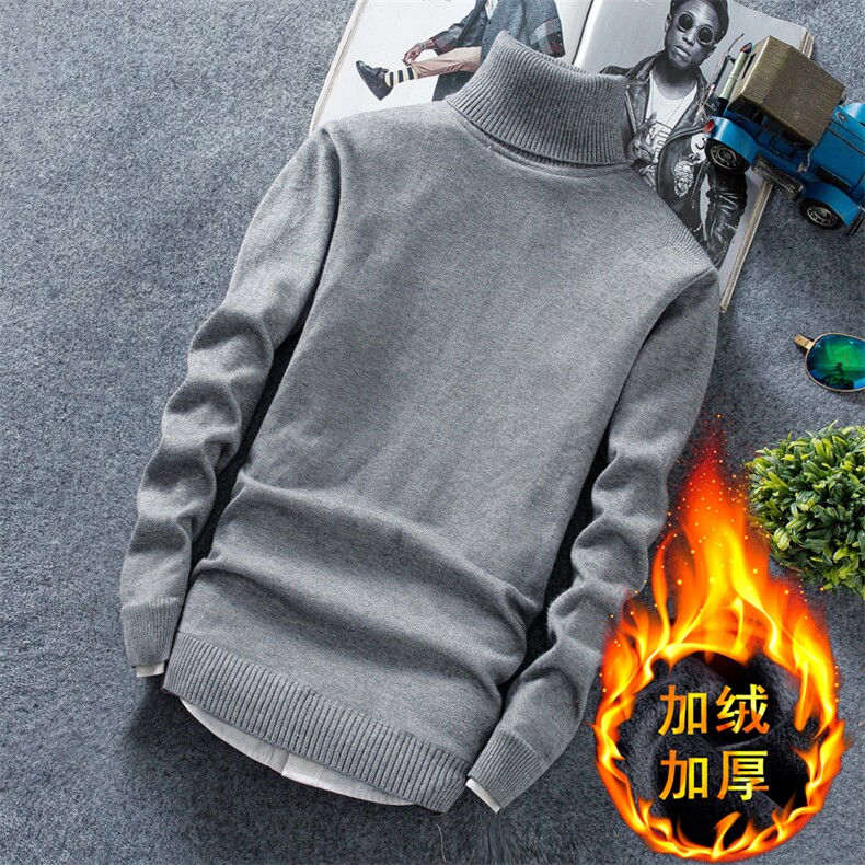 403-2-M31加绒-M到3XLP30主椎跑量高领针织衫男加绒4XL到5XLP35，男装针织衫/毛衣，星座1018-1​