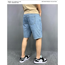 美式牛仔短裤男夏季潮牌宽松五分裤2025新款水洗五分裤TA1203-P45，男装牛仔裤，星座208-5