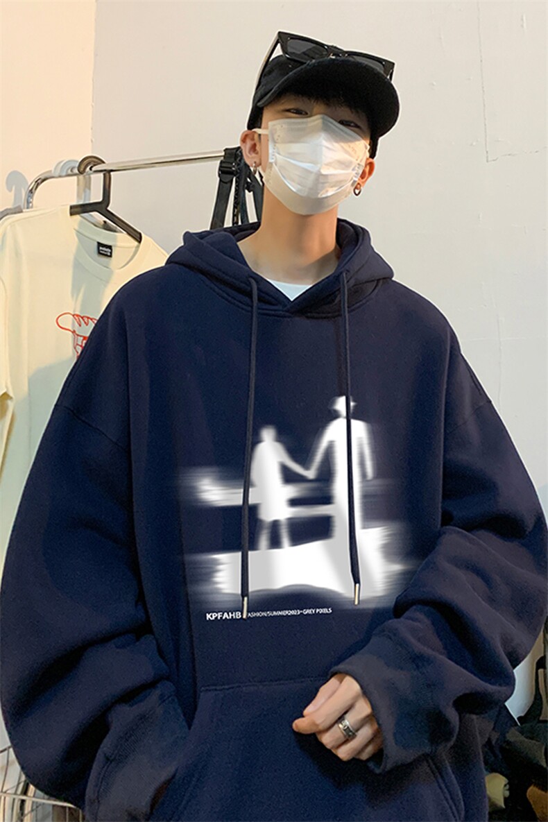 ！连帽圆领卫衣男装港风帽衫男LM138-P35,男装卫衣,电商B367