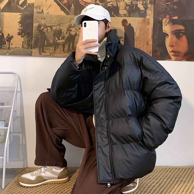 23新款美式棉服男潮牌高街冬季加厚面包服PU羽绒棉225-2-20503，男装棉衣，星座225-2