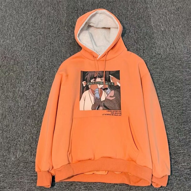 连帽卫衣男秋冬新款加绒加厚ins潮牌宽松情侣外套上衣服WY88-p35,男装卫衣,星座1008-1