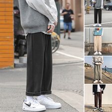 不起球呢子西裤男宽松直筒冬季新款韩版潮流毛呢休闲裤，男装休闲裤，电商A102B