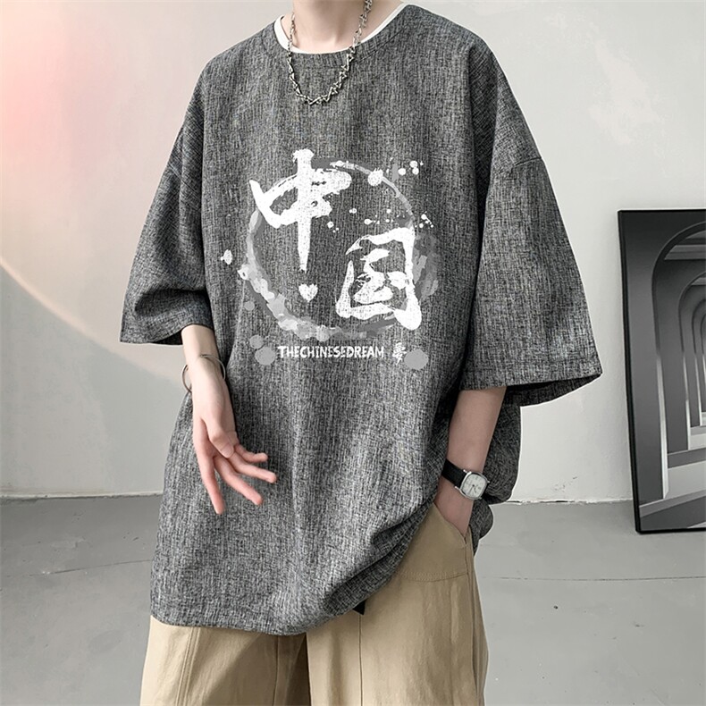 风复古亚麻短袖男棉麻t恤男半袖ZT71134-P35,男装T恤,电商A040