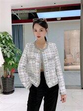 小香风粗花呢编织外套，其它，朗色千秋