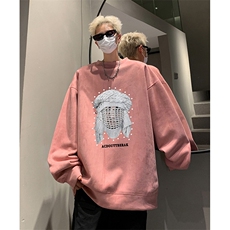 抖音得物供货提供视频秋冬重磅美式麂皮绒圆领卫衣JY331，男装卫衣，电商A486