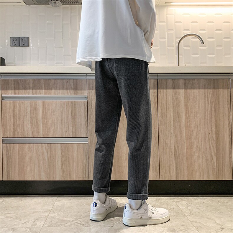 男春季休闲裤灯芯绒KH80P48,男装休闲裤,星座1116-2