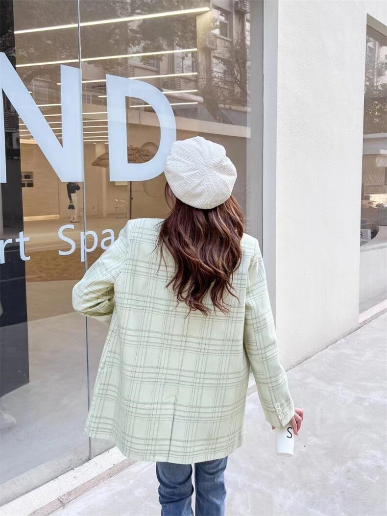 高品质韩版格纹西装外套，女装西装，Balance Studio(2F)