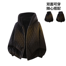 MY5095/P110双面穿座山雕男女加厚保暖毛绒棉衣连帽大码外套棉服，男装棉衣，电商A141