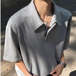 美式解构廓形短袖t恤男夏季百搭重磅半袖潮牌宽松中袖TX745图片