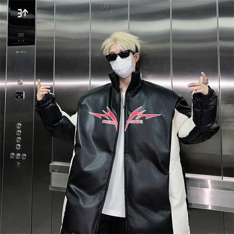 皮棉服冬季宽松港风棉衣立领冬装棉袄外套男MY2412-特100控168,男装棉衣,电商B370