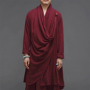 套装风男装复古棉麻禅修居士道服男汉服宽松民族风Q9220-P190图片