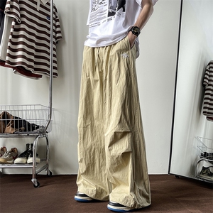 速干休闲裤男士韩版潮流高街帅气阔腿2024夏季ins长裤K5498-P41