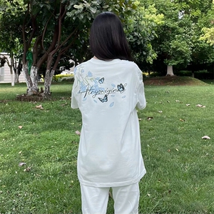万针全刺绣解构设计260克重磅双纱纯棉高品质美式高街短袖T恤特35图片
