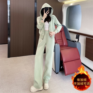 韩版秋冬高端短款卫衣潮流卫裤两件套图片