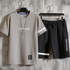 夏季新款男士工装短袖t恤韩版潮牌潮流ins帅气搭配一套装T725-P30，男装套装，星座1206（原A206）