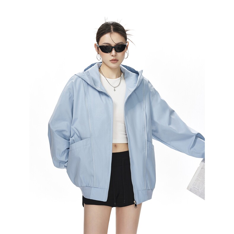 可二开拉链装饰解构大码M-5XL夹克女聚酯纤维JK78092P69控108，男装夹克，星座227-7