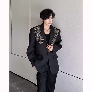 007] 新款重工立体亮片绣花西装长袖宽质西服外套 A079-XZ33-P72图片