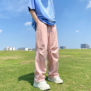 多巴胺降落伞裤子速干抽绳情侣裤子19休闲裤XZ211-1-K2335-P55图片