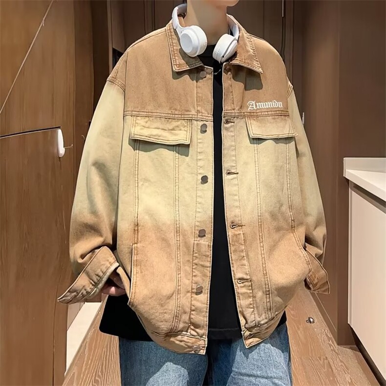 秋季渐变刺绣牛仔夹克外套W301P63,男装夹克,星座1116-2