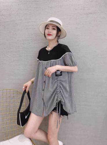 针织拼接长衫，女装，姚姚家