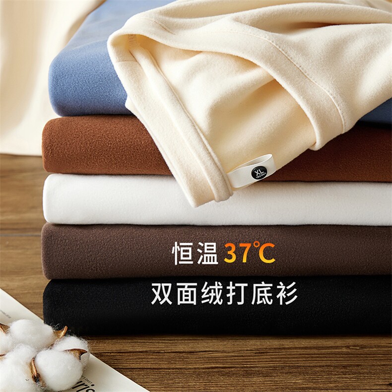圆领德绒打底衣DT5341-TP30冬季保暖大码印花卫衣男T恤上衣,男装T恤,电商A102