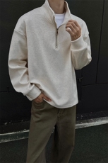 DD1015-P45加绒P50糯米面料叠穿搭配好衣长袖T恤男内搭卫衣，男装T恤，电商A059