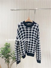 新款菱格针织毛衣均码，女装针织衫/毛衣，G