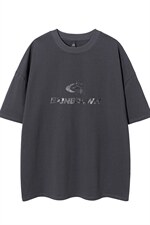 1白底银色立体四芒星印花大码M-5XL短袖T恤男DT77776P23块控特45，男装T恤，星座226-2