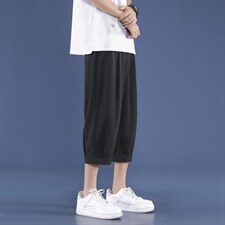 2023夏薄款运动休闲裤男士冰丝新款潮流七分裤  2077-特批20图片