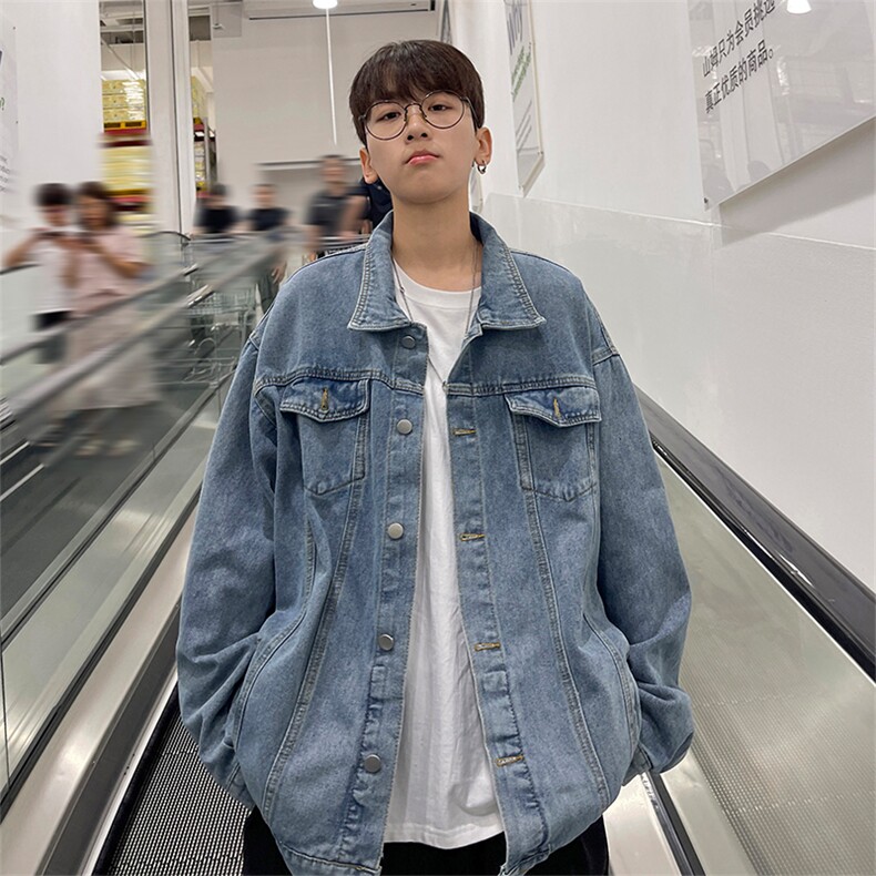 直播品质美式高街扎染印花复古水洗牛仔衣潮流夹克外套NZ01特65,男装夹克,电商A486