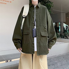 衬衫男韩版潮流长袖高街2023春夏季新款ins宽松百搭外套CY106-P43，男装衬衫，星座412-2