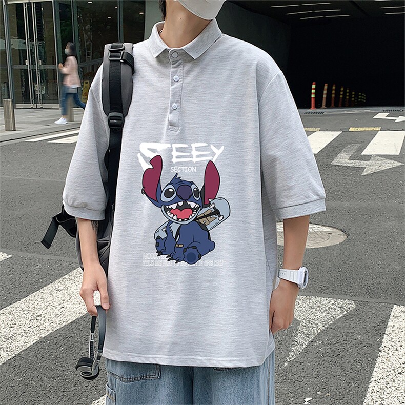 PL57038-P35翻领短袖polo衫男大码胖子半袖t恤男有领保罗衫模特,男装Polo衫,电商A040