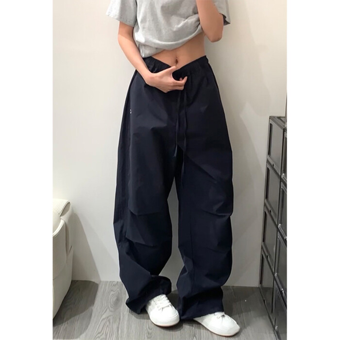 【有货】DK50-特批38藏青色复古刺绣工装裤女春夏2025新款休闲裤,男装工装外套,星座603-2