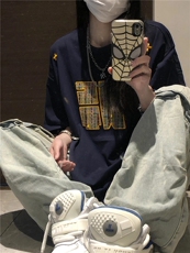 【网图】美式复古藏青色t恤男夏季半袖cleanfit短袖TX66CC-P49，男装T恤，星座1007（原301D）
