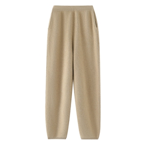 垂坠感 有型baby小山羊绒针织裤子女显瘦束脚裤萝卜裤小脚裤新款图片