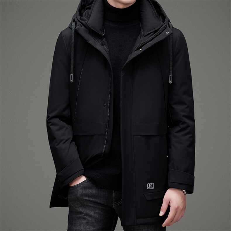 DZ7796钱塘2020-3中年男士时尚休闲简约连帽冬季厚款羽绒服P285，男装羽绒服，钱塘207-3