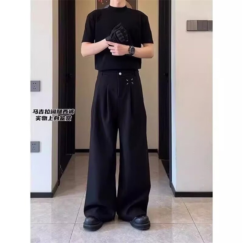韩系cleanfit黑色西裤男秋冬宽松直筒西装裤LXK0200--P38加绒43,男装西服套装,星座1008
