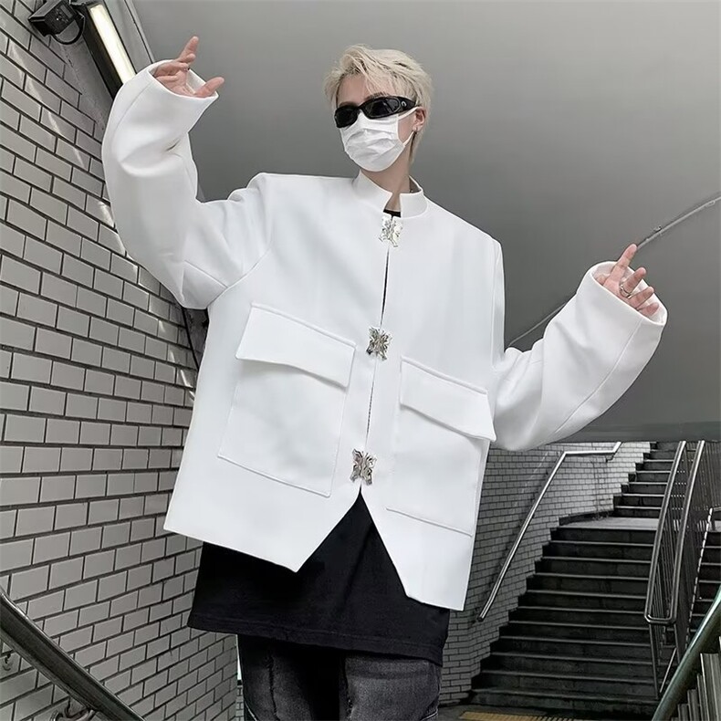 高街个性西服男韩版潮流痞子帅2023秋季新款ins宽松外套W5128-P65,男装西服,星座412-2