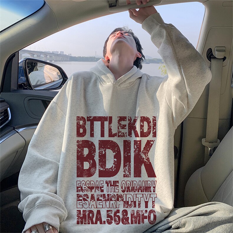 抖音得物供货可提供视频秋冬重磅美式宽松连帽卫衣WKD02,男装卫衣,电商A486