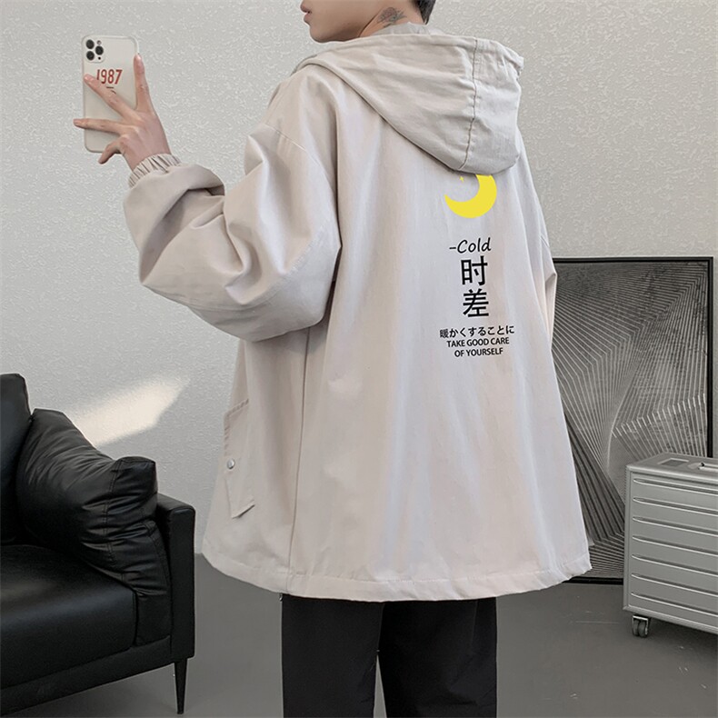 JK41047-P85纯棉连帽夹克男士大码工装夹克男外套男,男装夹克,电商A040