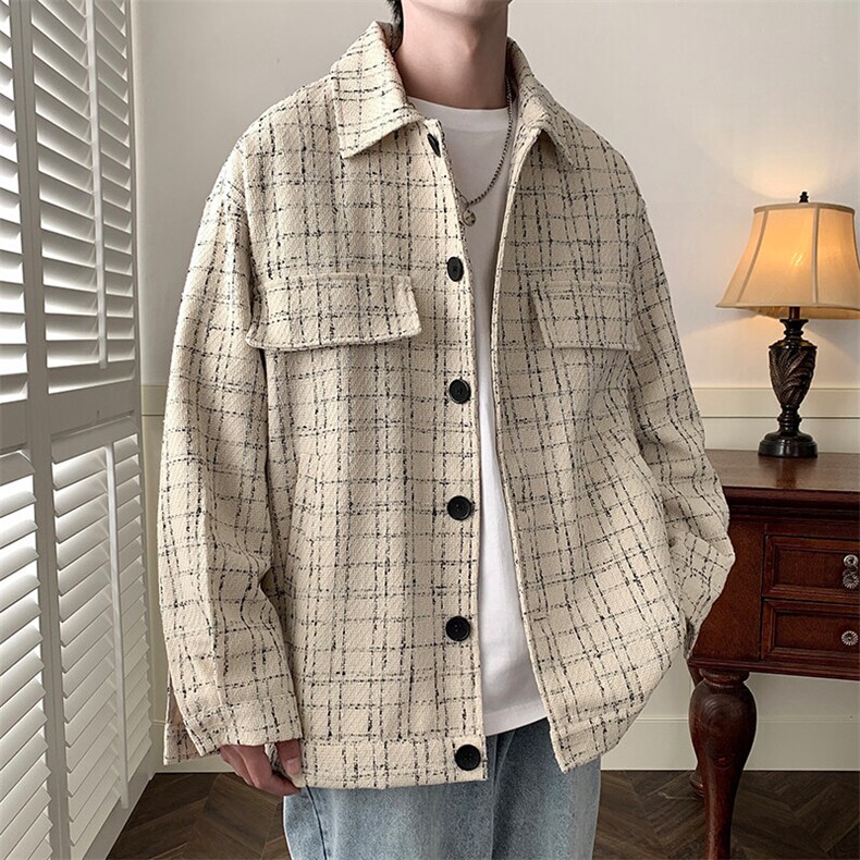 现货-小香风夹克外套时尚宽松潮牌休闲上衣A351-JK018-P105控138，男装夹克，电商A351