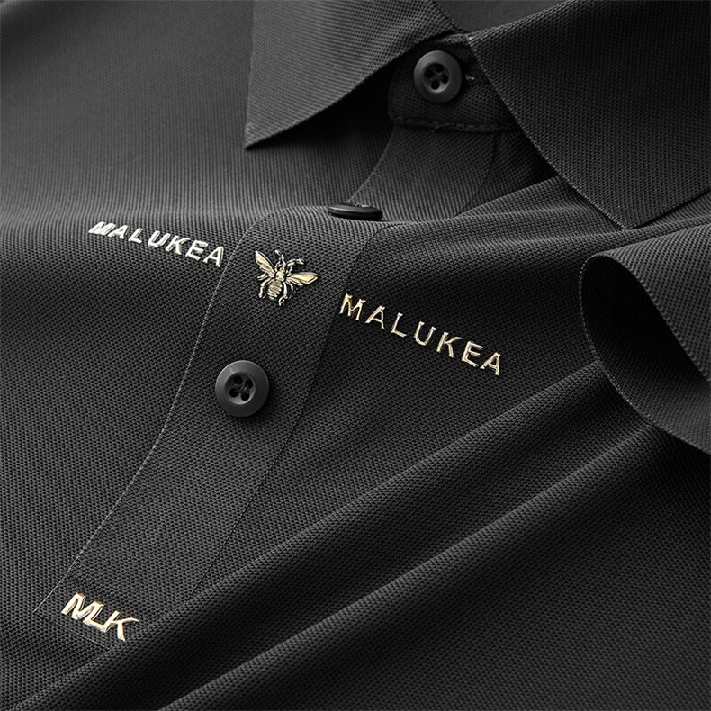 2025夏季新款冰丝无痕短袖T恤翻领Polo衫758-P68，男装Polo衫，电商D342