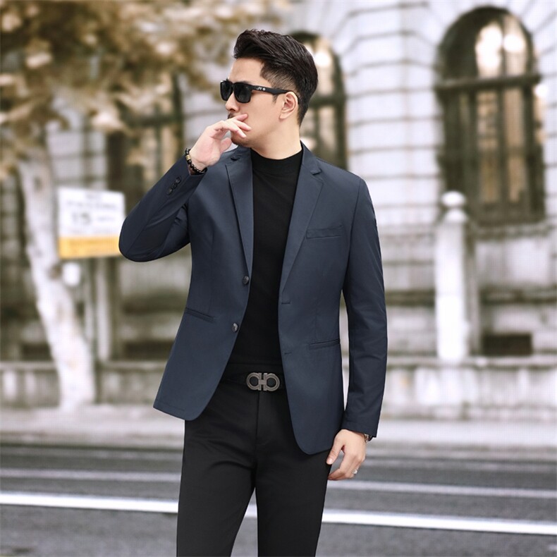 新款男士休闲商务上衣小西装秋季西服178P165，男装西服，电商D225