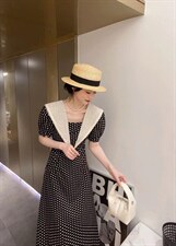 波点闺蜜款一长一短连衣裙，女装连衣裙，亿炫(5F)