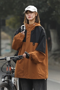 Cityboy情侣 时尚连帽冲锋衣外套夹克 团体班服图片