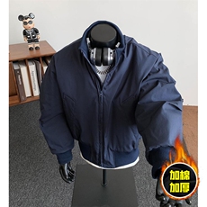 现货冬季美拉德立领飞行夹克廓形高街棒球服加棉加厚棉衣外套，男装夹克，电商A486-1